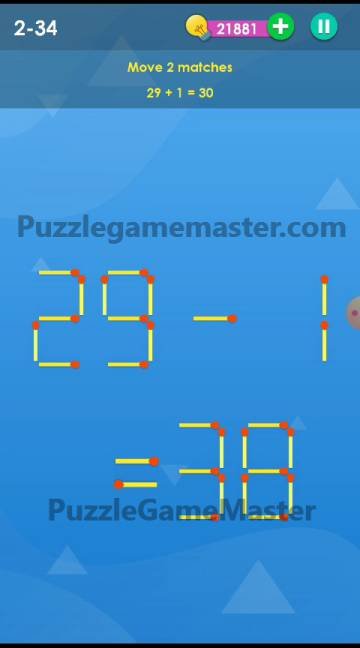 Smart Puzzle Collection Matches 2-34 Answer