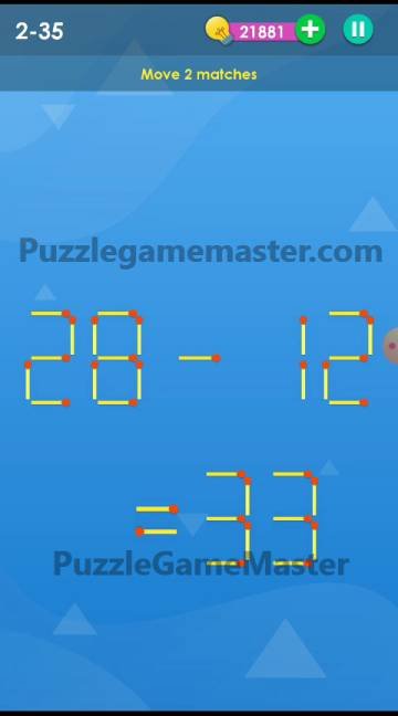 Smart Puzzle Collection Matches 2-35 Answer