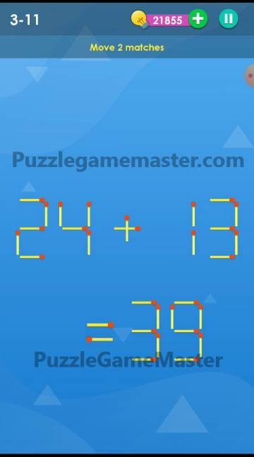 Smart Puzzle Collection Matches 3-11 Answer