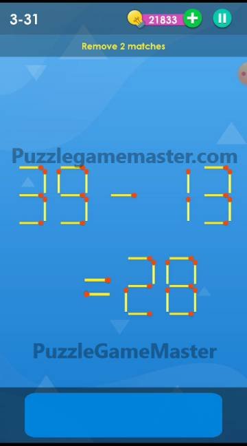 Smart Puzzle Collection Matches 3-31 Answer