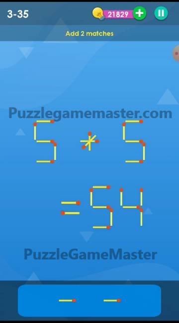 Smart Puzzle Collection Matches 3-35 Answer