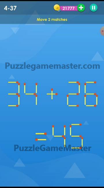 Smart Puzzle Collection Matches 4-37 Answer