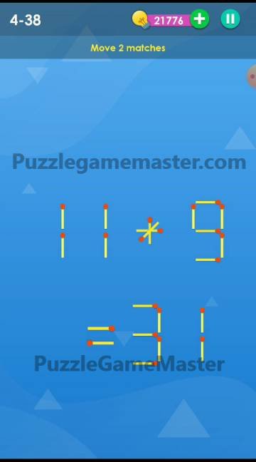 Smart Puzzle Collection Matches 4-38 Answer