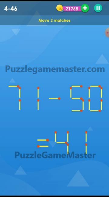 Smart Puzzle Collection Matches 4-46 Answer