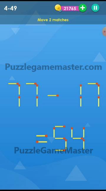 Smart Puzzle Collection Matches 4-49 Answer