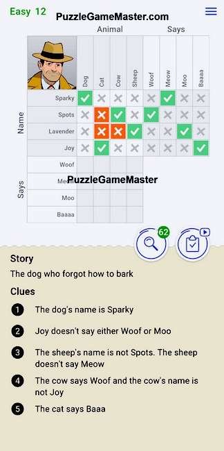 Cross Logic Easy Level 12