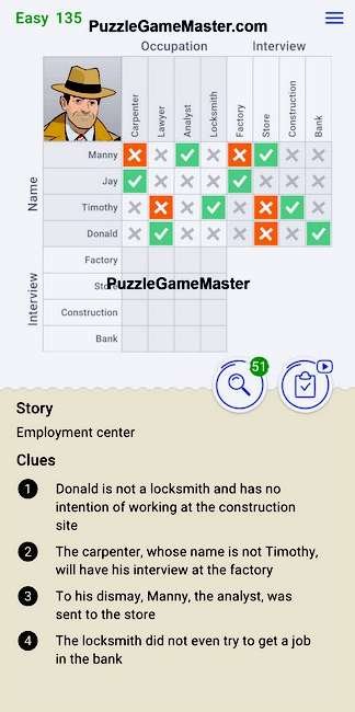 Cross Logic Easy Level 135