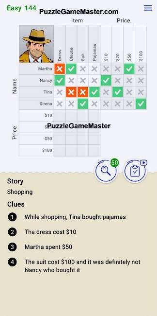 Cross Logic Easy Level 144