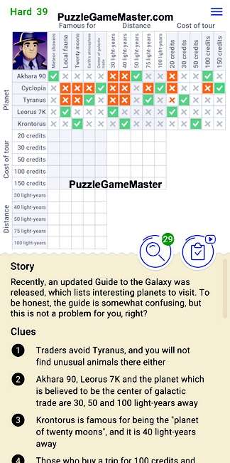 Cross Logic Hard Level 39 Answer [Recently, an updated Guide to the