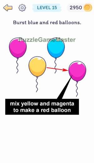 Smart Brain Burst blue and red balloons