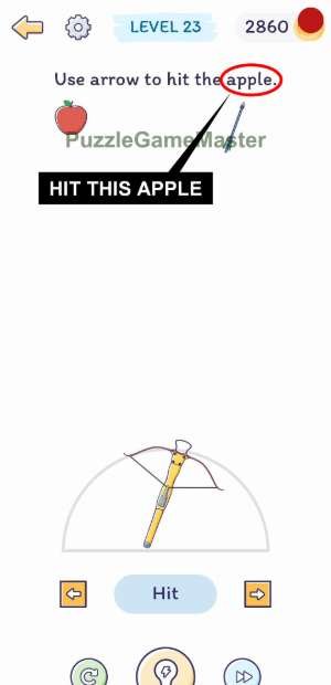 Smart Brain Use arrow to hit the apple