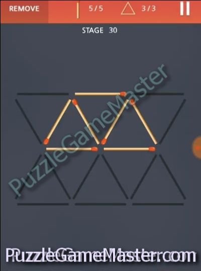 Matchstick Puzzle Quest Stage 21 30 Solutions Hints Puzzle Game Master