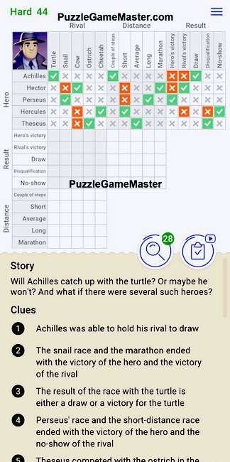 Cross Logic Hard Level 44 Answer [Will Achilles catch up with the ...