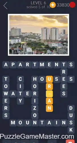 Wordscapes level 6 answers