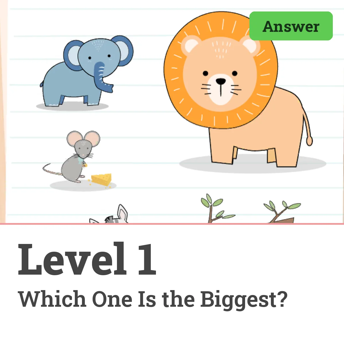 Brain Test: Tricky Puzzles Level 1 answer – Which One Is the Biggest?