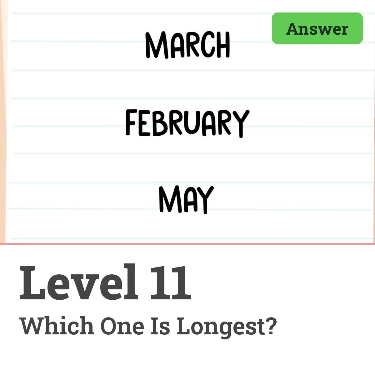 Brain Test: Tricky Puzzles Level 11 answer – Which One Is Longest?