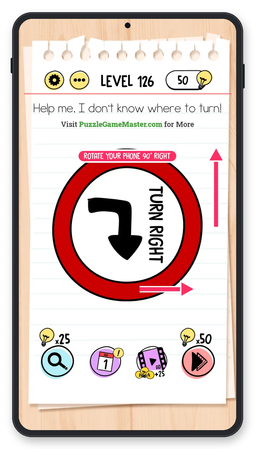 Brain Test: Tricky Puzzles Level 126 answer with steps marked