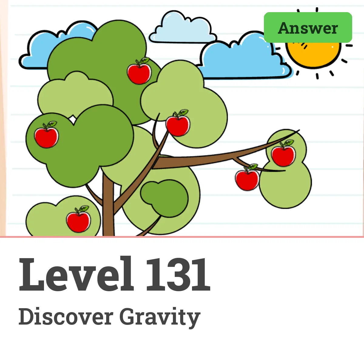 Brain Test: Tricky Puzzles Level 131 answer – Discover Gravity