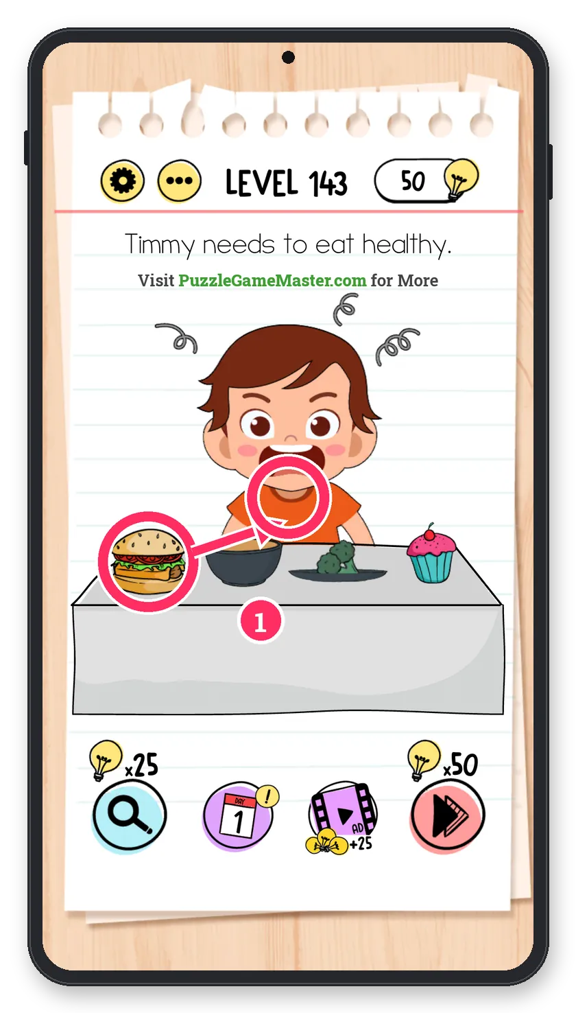 Brain Test: Tricky Puzzles Level 143 step 1: Lure him