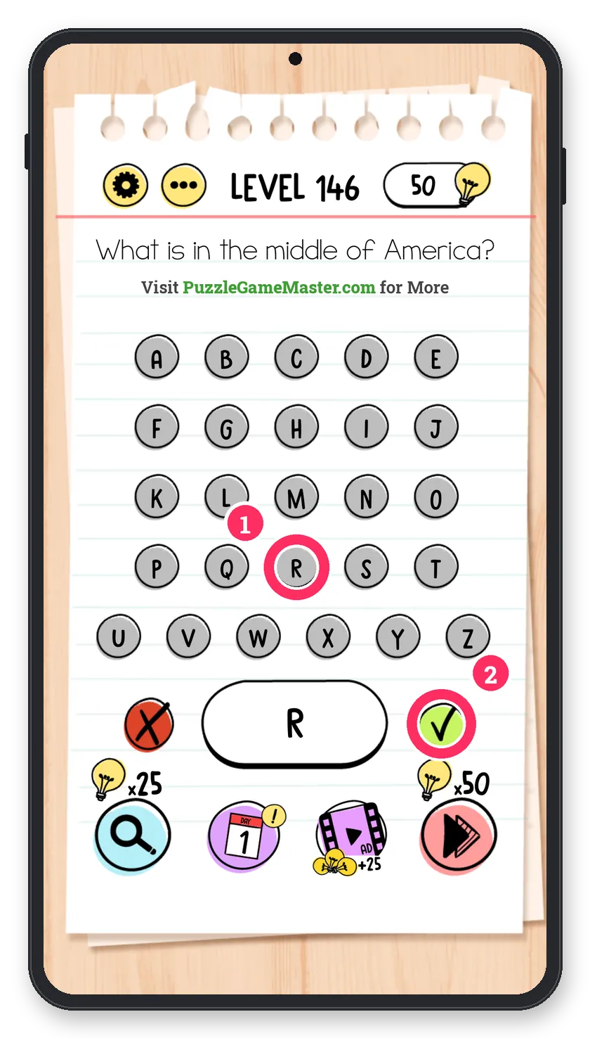 Brain Test: Tricky Puzzles Level 146 answer with steps marked