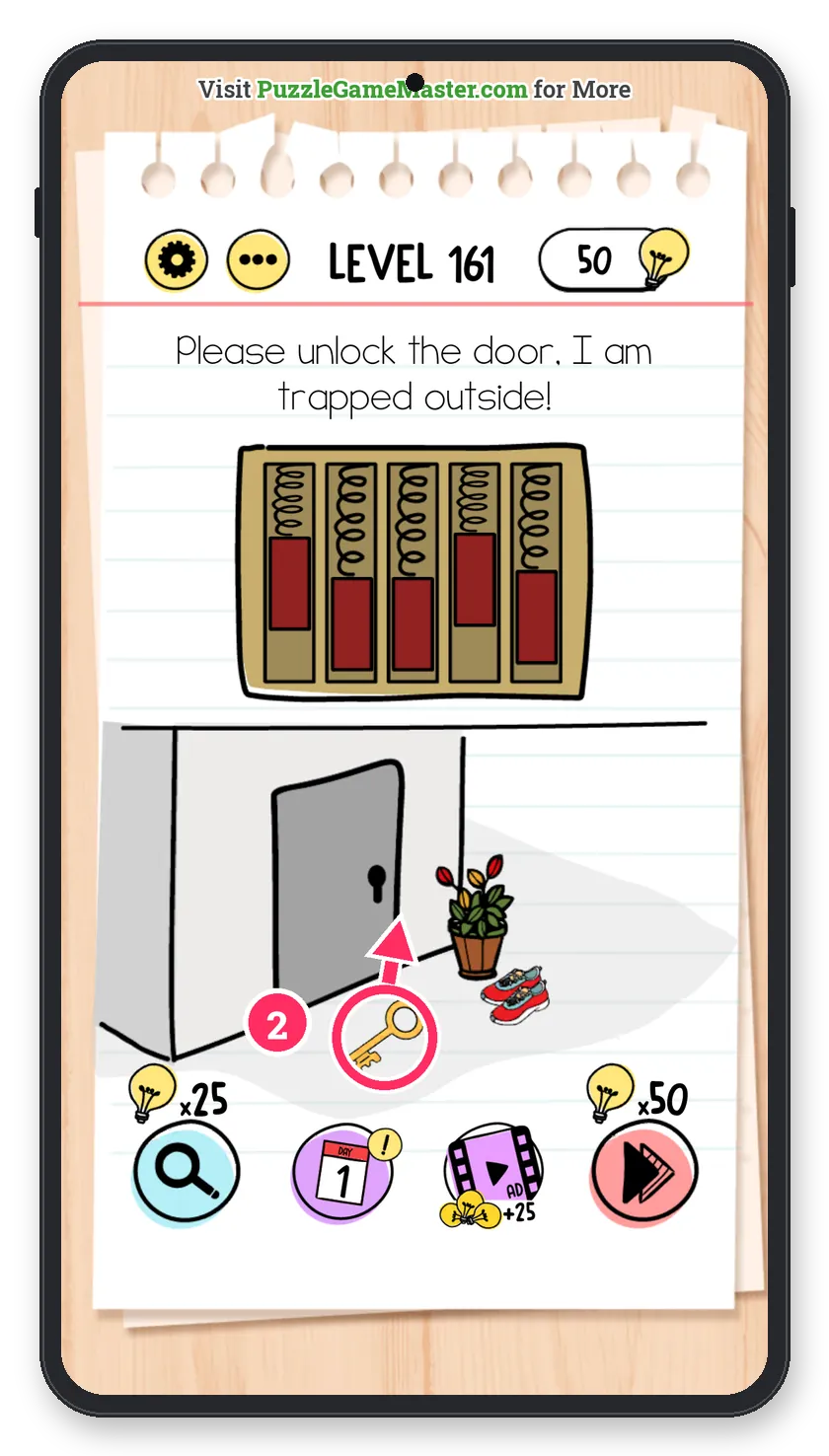 Brain Test: Tricky Puzzles Level 161 step 2: Use the key