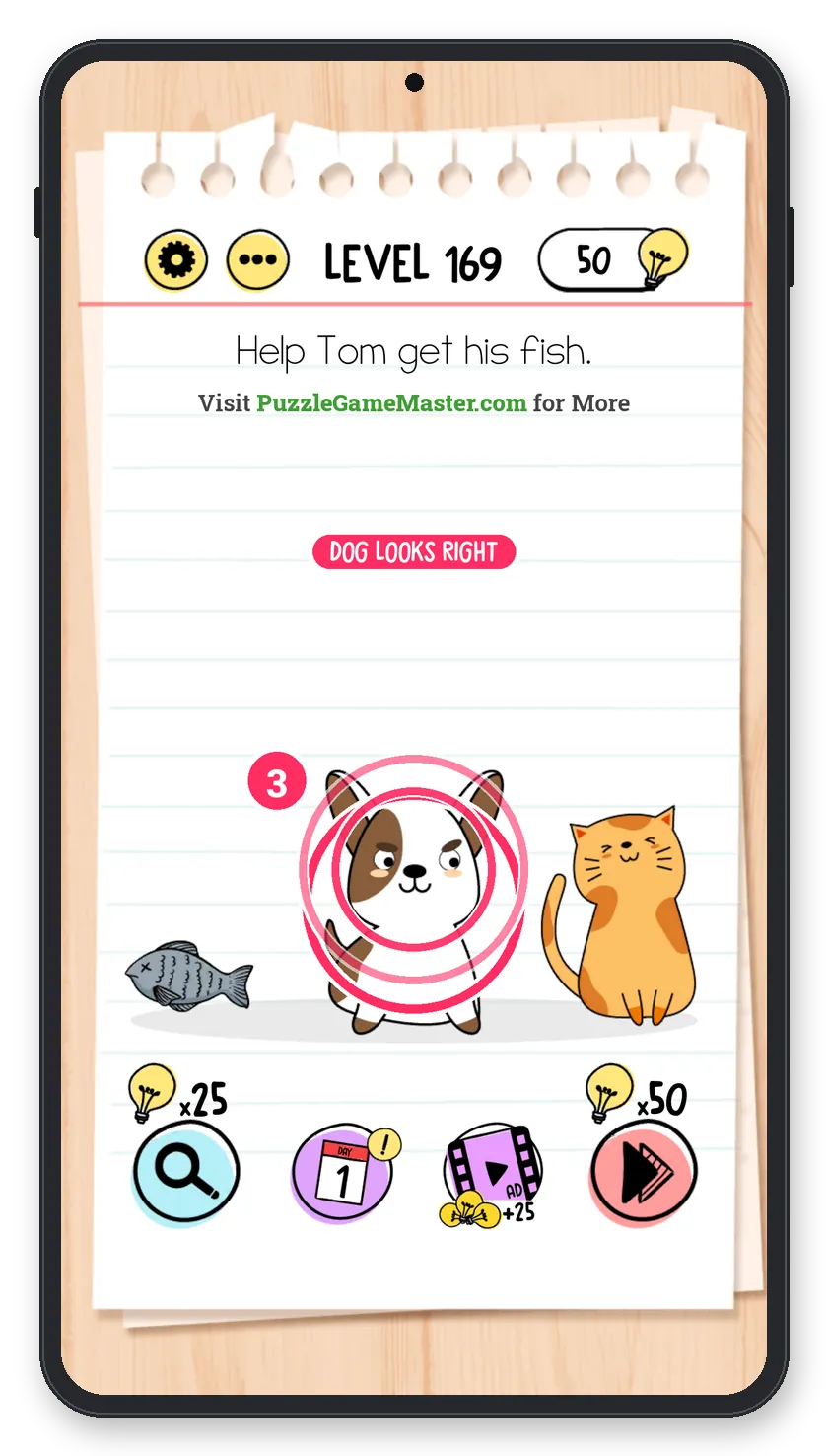 Brain Test: Tricky Puzzles Level 169 step 3: Make the dog look right
