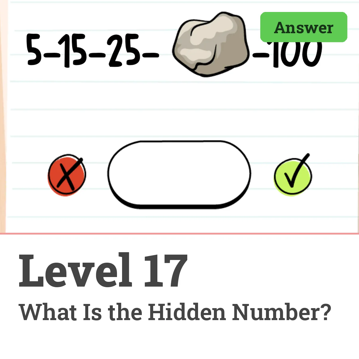 Brain Test: Tricky Puzzles Level 17 answer – What Is the Hidden Number?