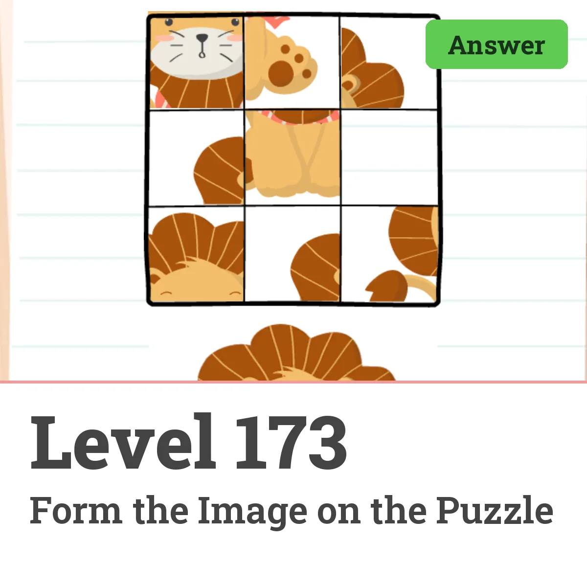 Brain Test: Tricky Puzzles Level 173 answer – Form the Image on the Puzzle