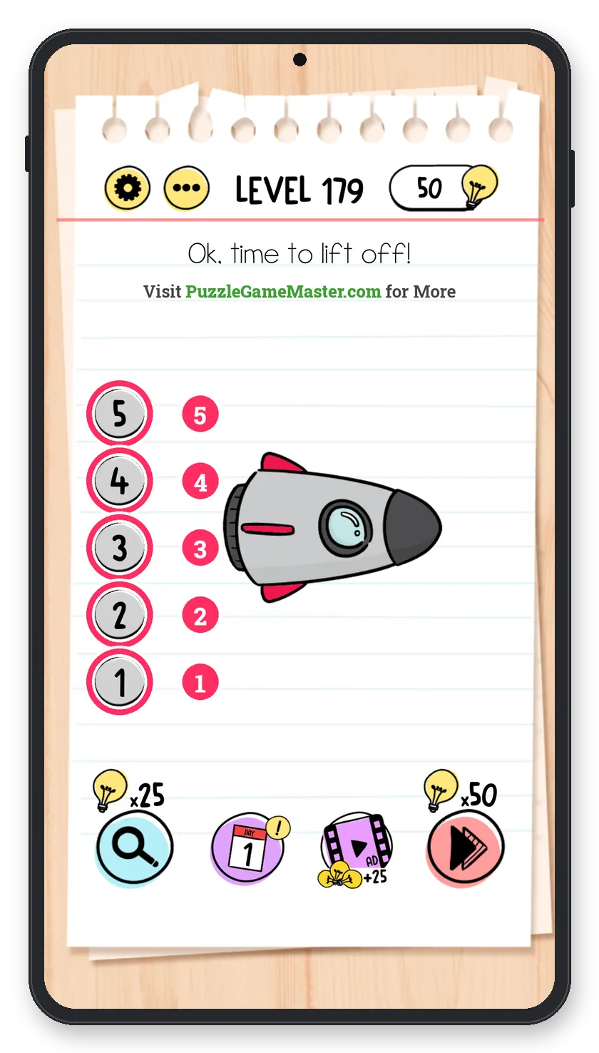 Brain Test: Tricky Puzzles Level 179 step 2: Count down