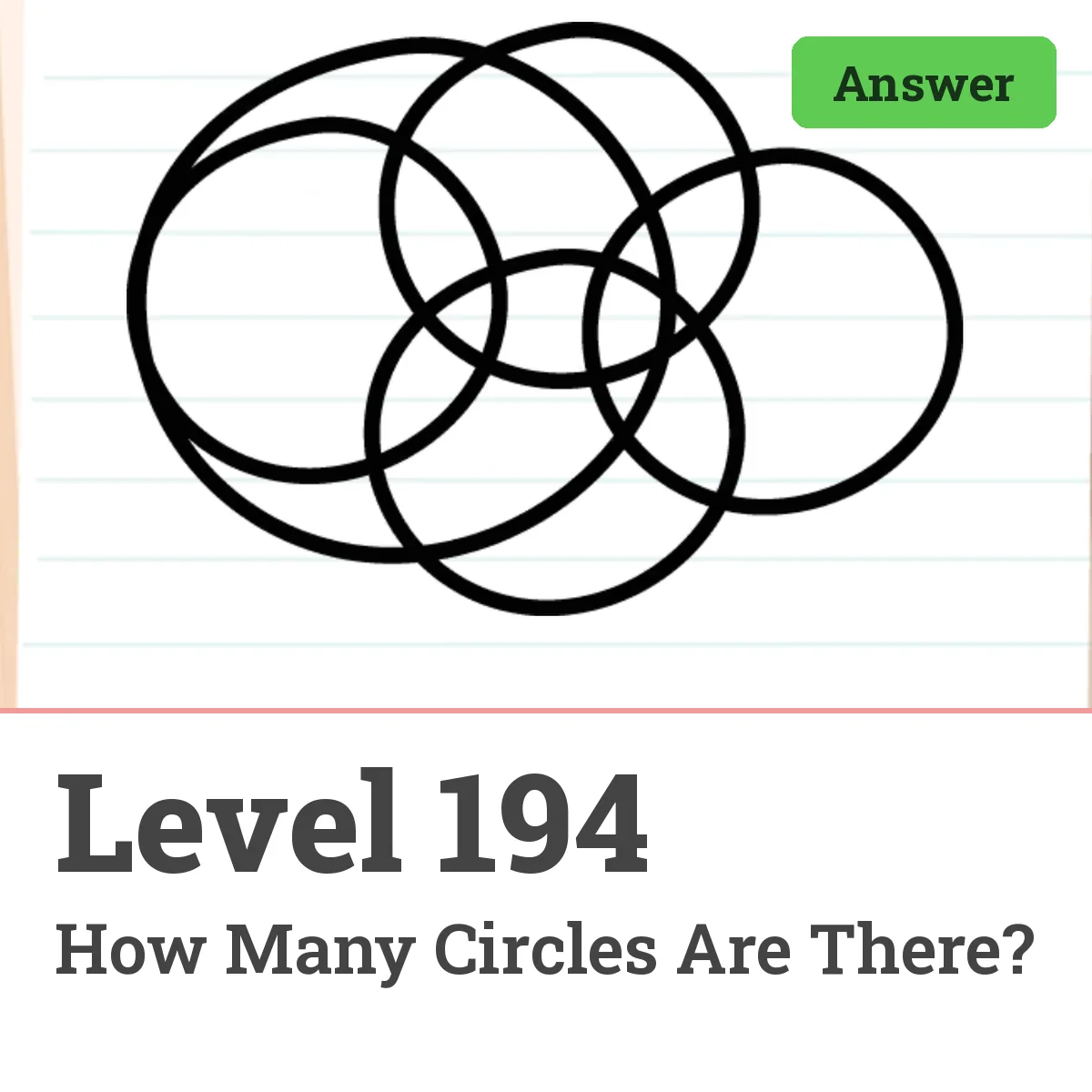 Brain Test: Tricky Puzzles Level 194 answer – How Many Circles Are There?