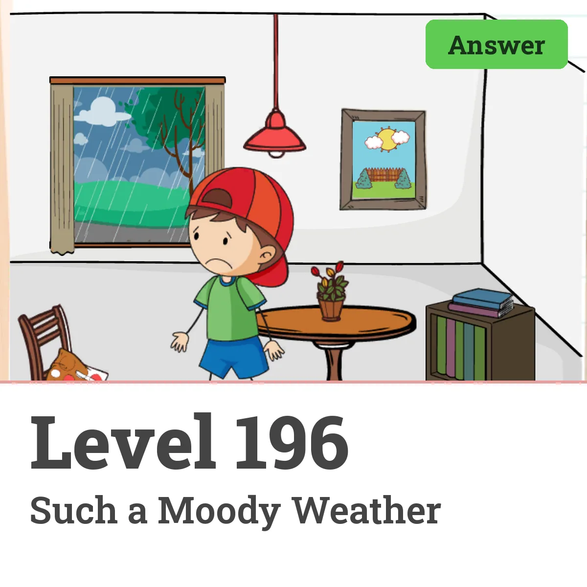 Brain Test: Tricky Puzzles Level 196 answer – Such a Moody Weather