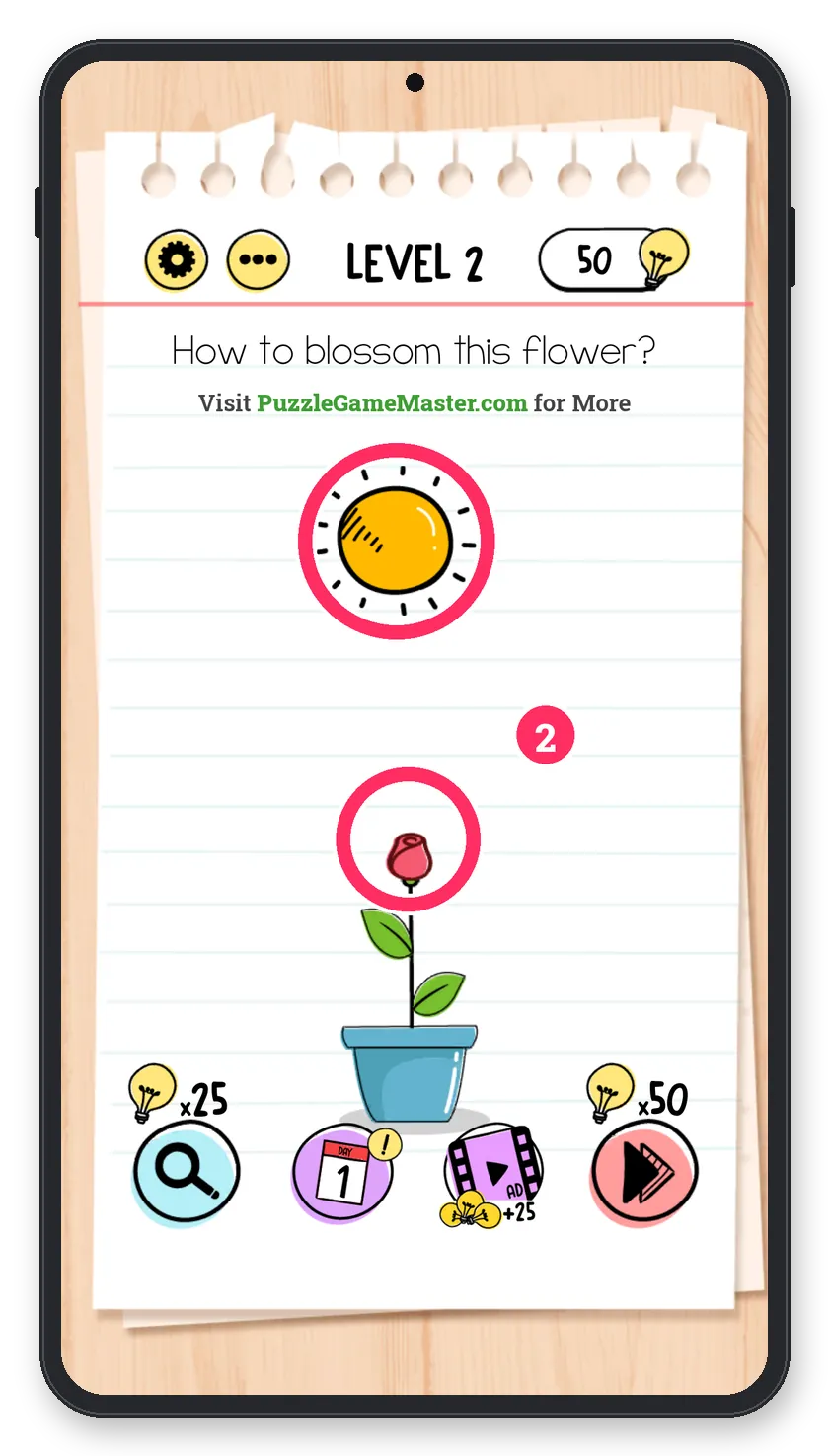 Brain Test: Tricky Puzzles Level 2 step 2: Let the sun shine