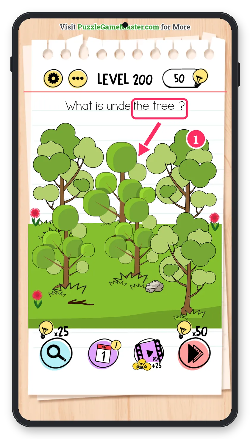 Brain Test: Tricky Puzzles Level 200 step 1: Move the words