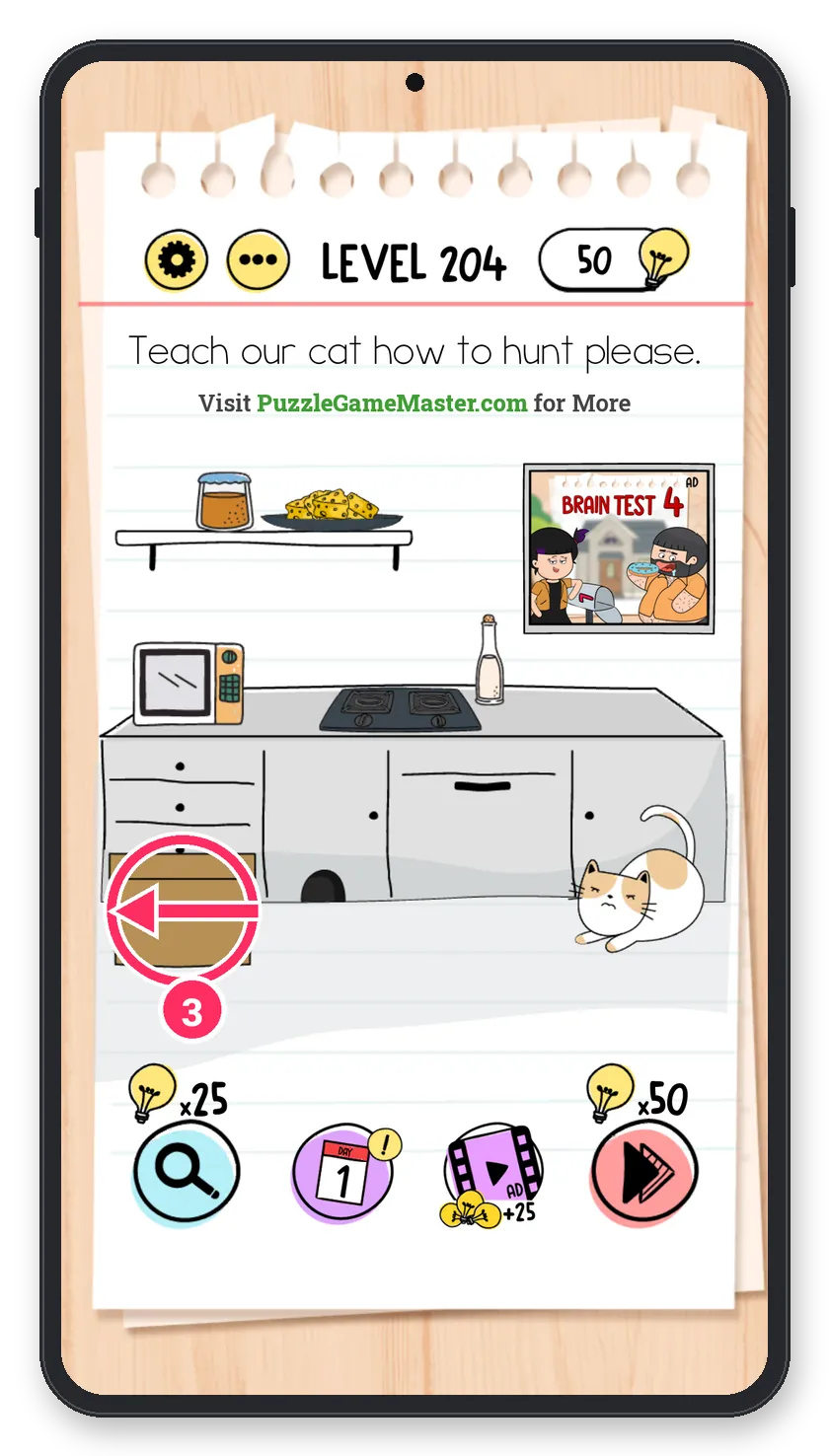 Brain Test: Tricky Puzzles Level 204 step 3: Catch the mouse