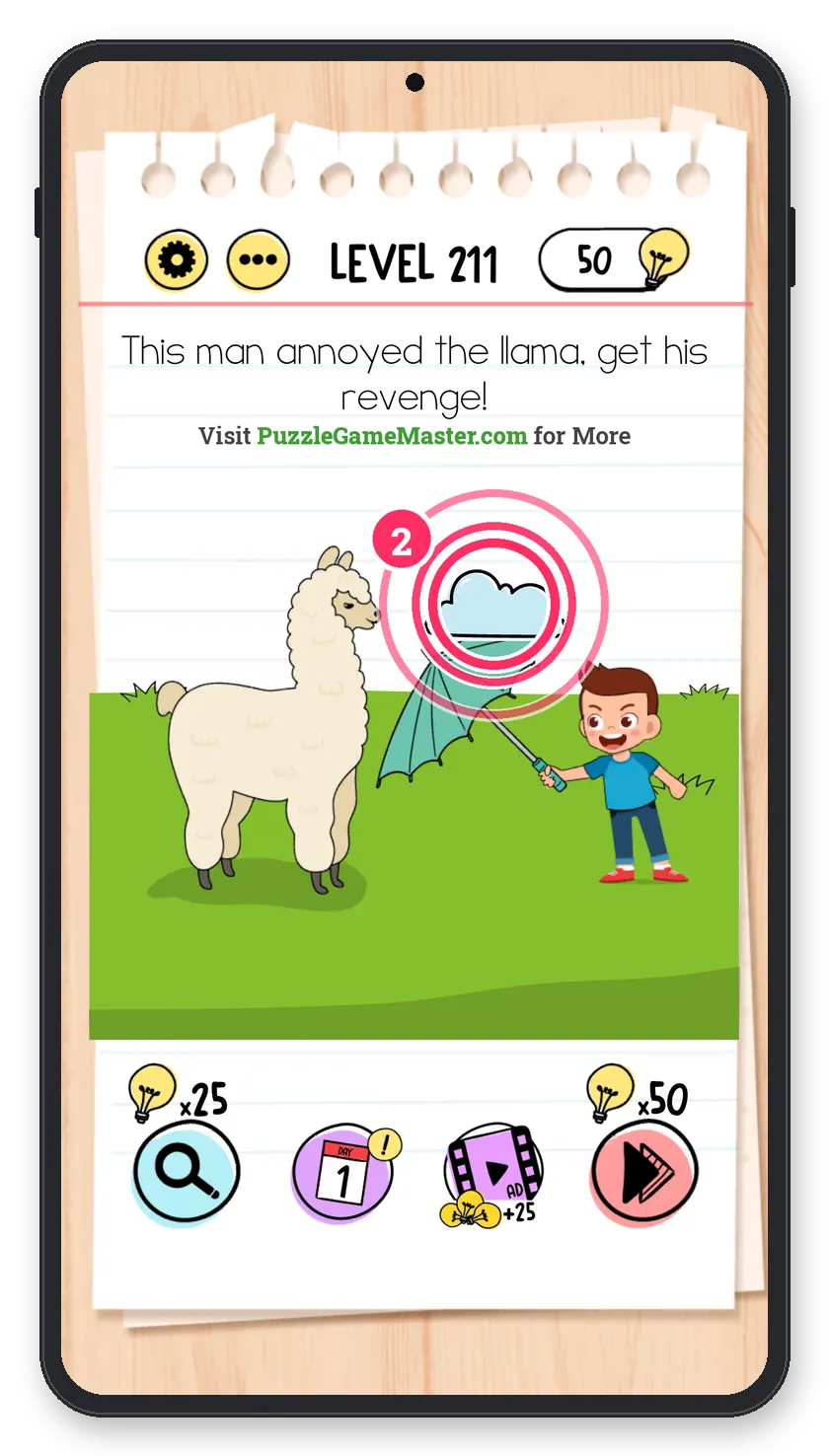 Brain Test: Tricky Puzzles Level 211 step 2: Make it rain