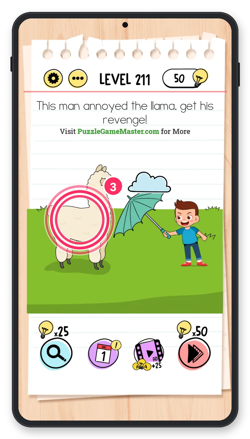 Brain Test: Tricky Puzzles Level 211 step 3: Spit!