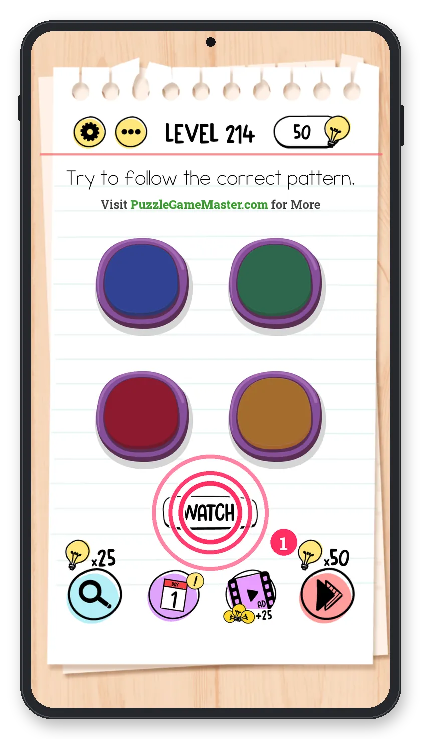 Brain Test: Tricky Puzzles Level 214 step 1: Watch