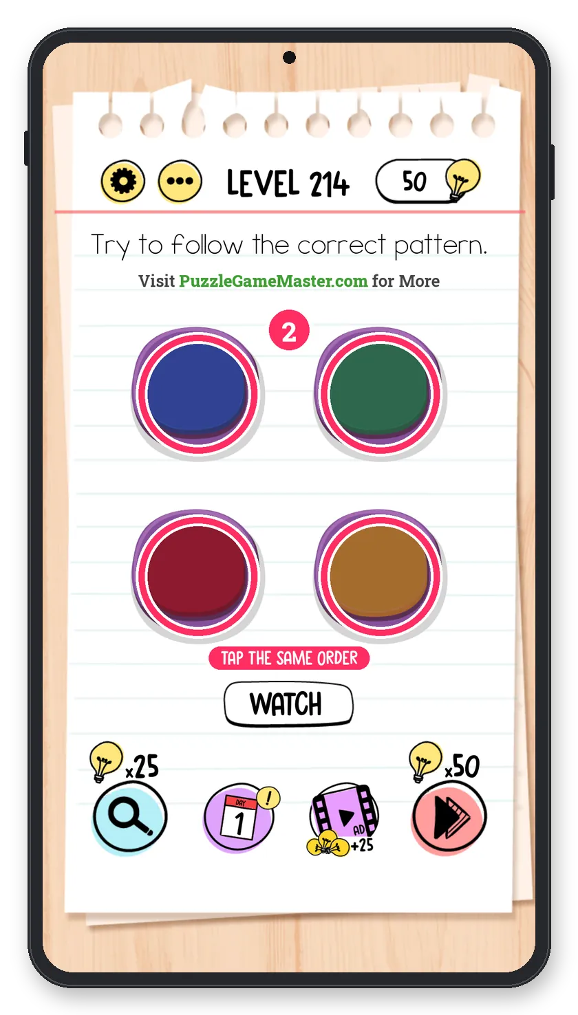 Brain Test: Tricky Puzzles Level 214 step 2: Repeat it