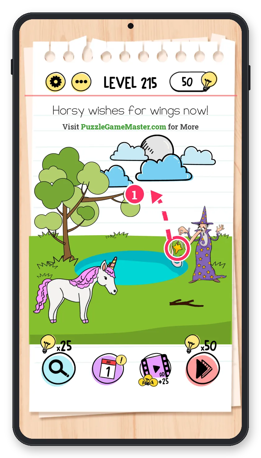 Brain Test: Tricky Puzzles Level 215 answer with steps marked