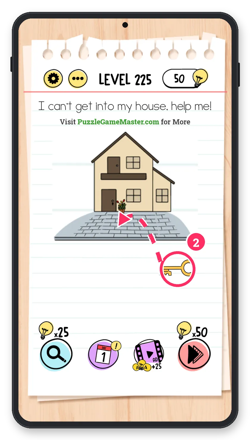 Brain Test: Tricky Puzzles Level 225 step 2: Use the key