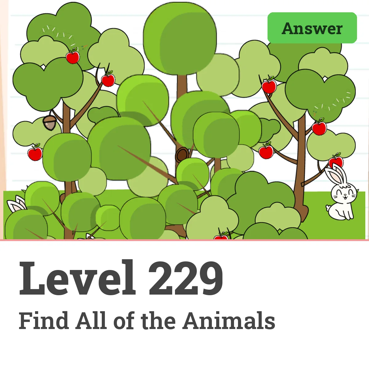 Brain Test: Tricky Puzzles Level 229 answer – Find All of the Animals