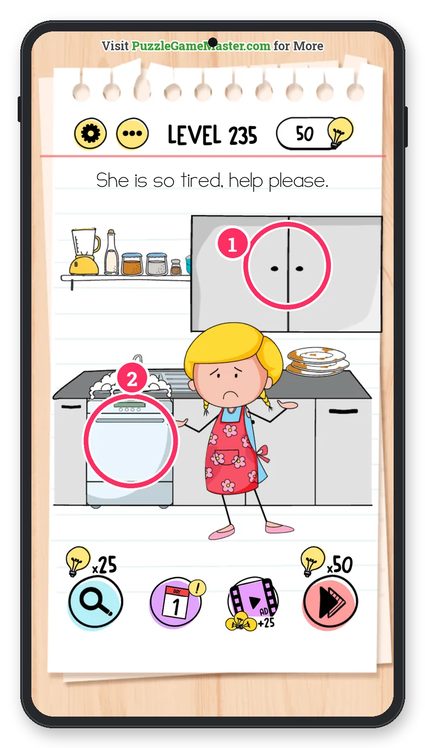 Brain Test: Tricky Puzzles Level 235 step 1: Open both