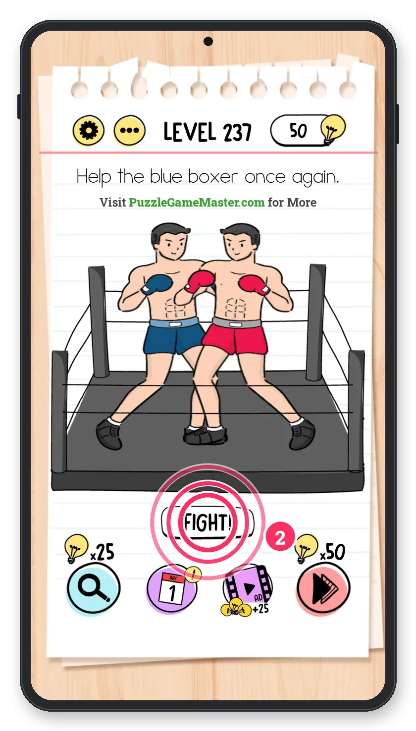 Brain Test: Tricky Puzzles Level 237 step 2: Fight