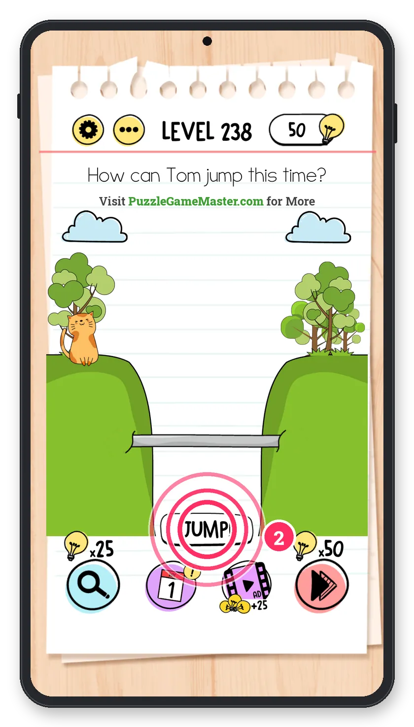 Brain Test: Tricky Puzzles Level 238 step 2: Jump