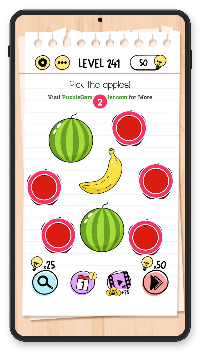 Brain Test: Tricky Puzzles Level 241 step 2: Round 2