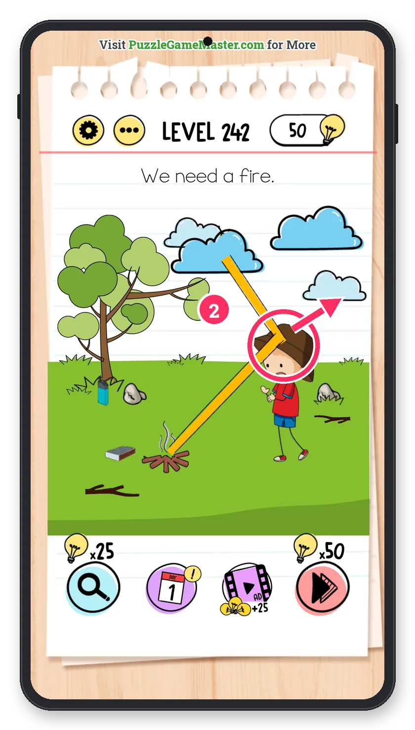 Brain Test: Tricky Puzzles Level 242 step 2: Remove the hat