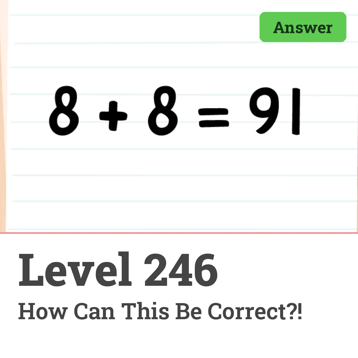 Brain Test: Tricky Puzzles Level 246 answer – How Can This Be Correct?!