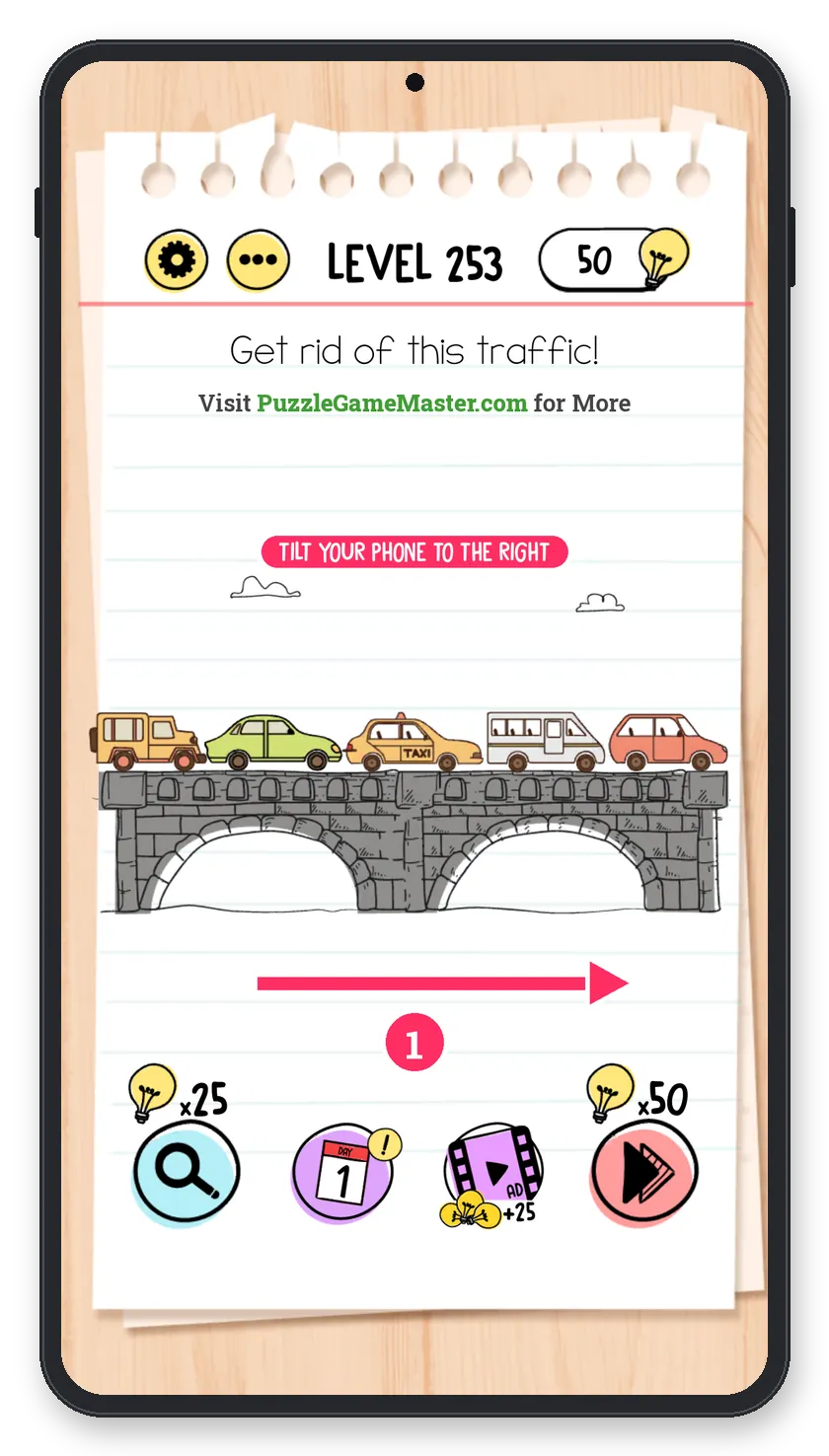 Brain Test: Tricky Puzzles Level 253 answer with steps marked