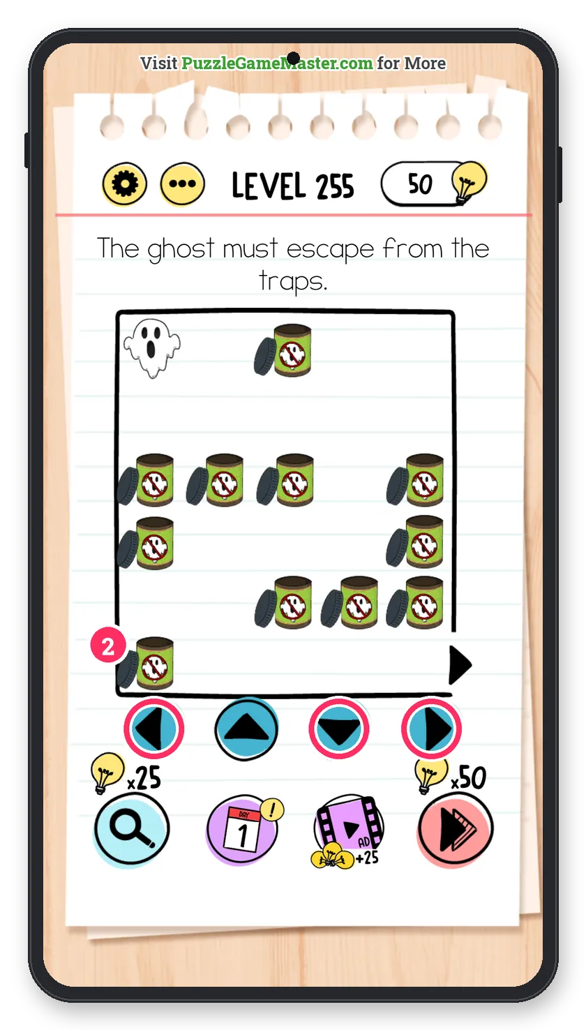 Brain Test: Tricky Puzzles Level 255 step 2: To the exit