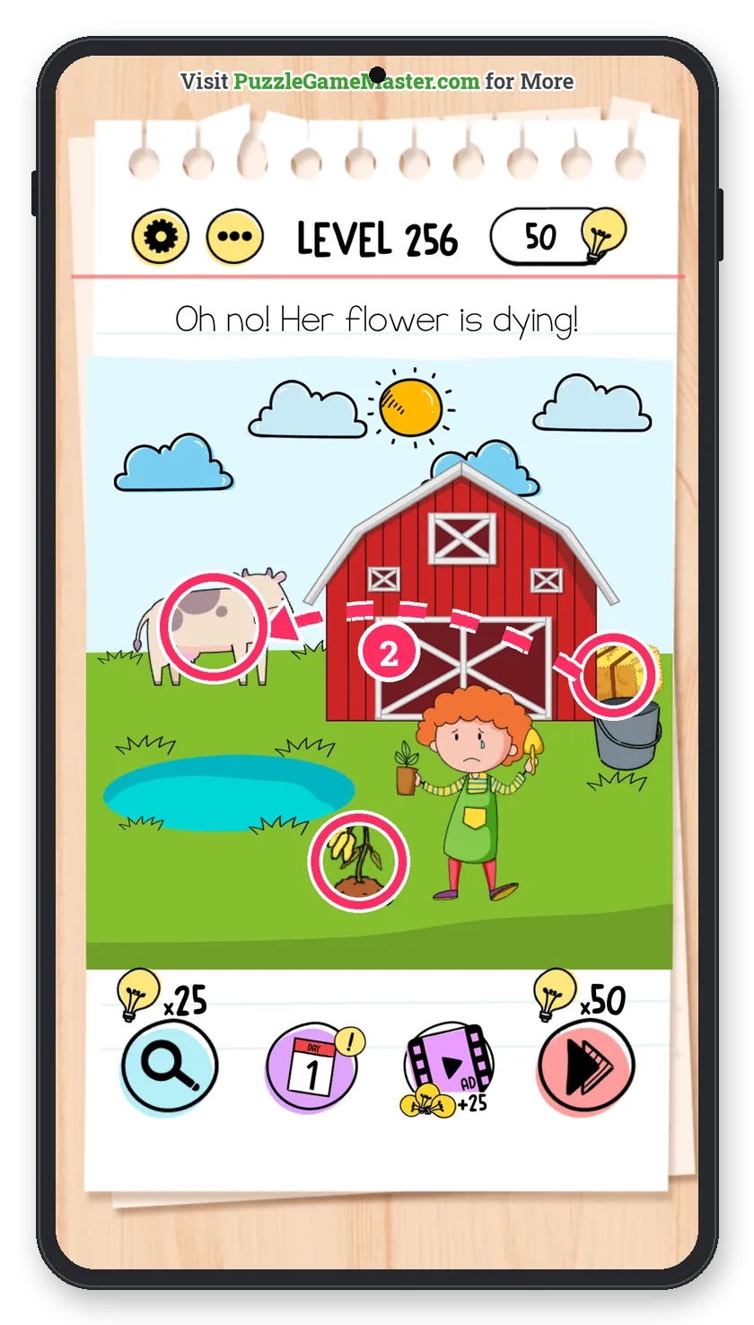 Brain Test: Tricky Puzzles Level 256 step 2: Fertilize it